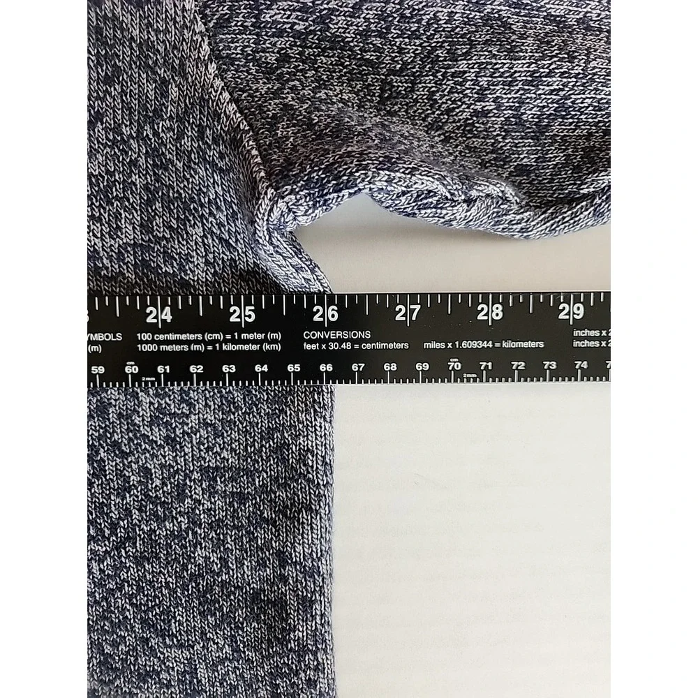 VTG 90s Y2K Roll Neck Sweater Mens Sz L Blue Slouchy Boxy Fisherman Indie Grunge